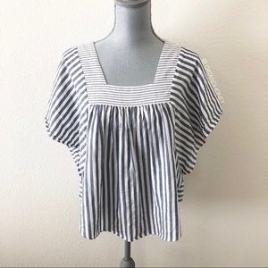 Madewell Tops 100 Linen Color Block Knit Top Small